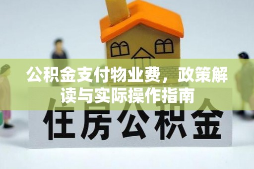 改则公积金支付物业费，政策解读与实际操作指南