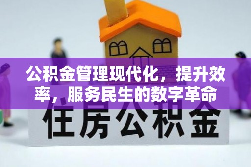 改则公积金管理现代化，提升效率，服务民生的数字革命